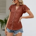 thumbnail image 4 of Mittory Womens Summer Tops Trendy Short Sleeve Shirts Spring Clothes V Neck Tshirts Fashion Blouses Casual Tunics, 4 of 4