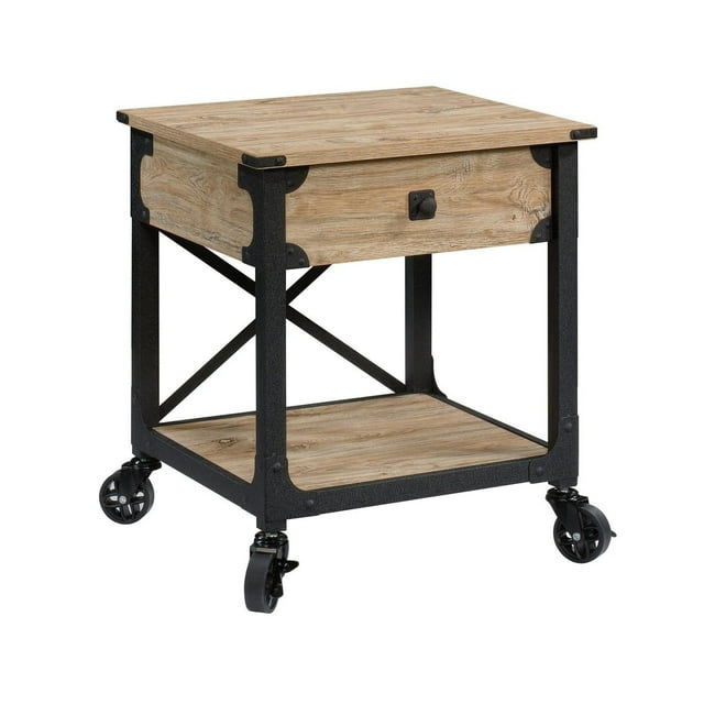 Sauder® Collection Steel River Bout de canapé, Finition Carbon Oak®, 423915