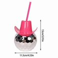 thumbnail image 4 of 2Pcs Disco Ball Cups with Straw, Disco Flash Ball Cocktail Cup, Disco Cowboys Hat Cups, Flash Cockta, 4 of 5