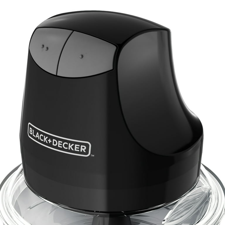 BLACK+DECKER 4-Cup Glass Bowl Electric Chopper, Black, EHC3002B