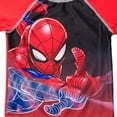 Marvel SpiderMan Little Boys Rash Guard Swim Shirt Toddler to Big Kid