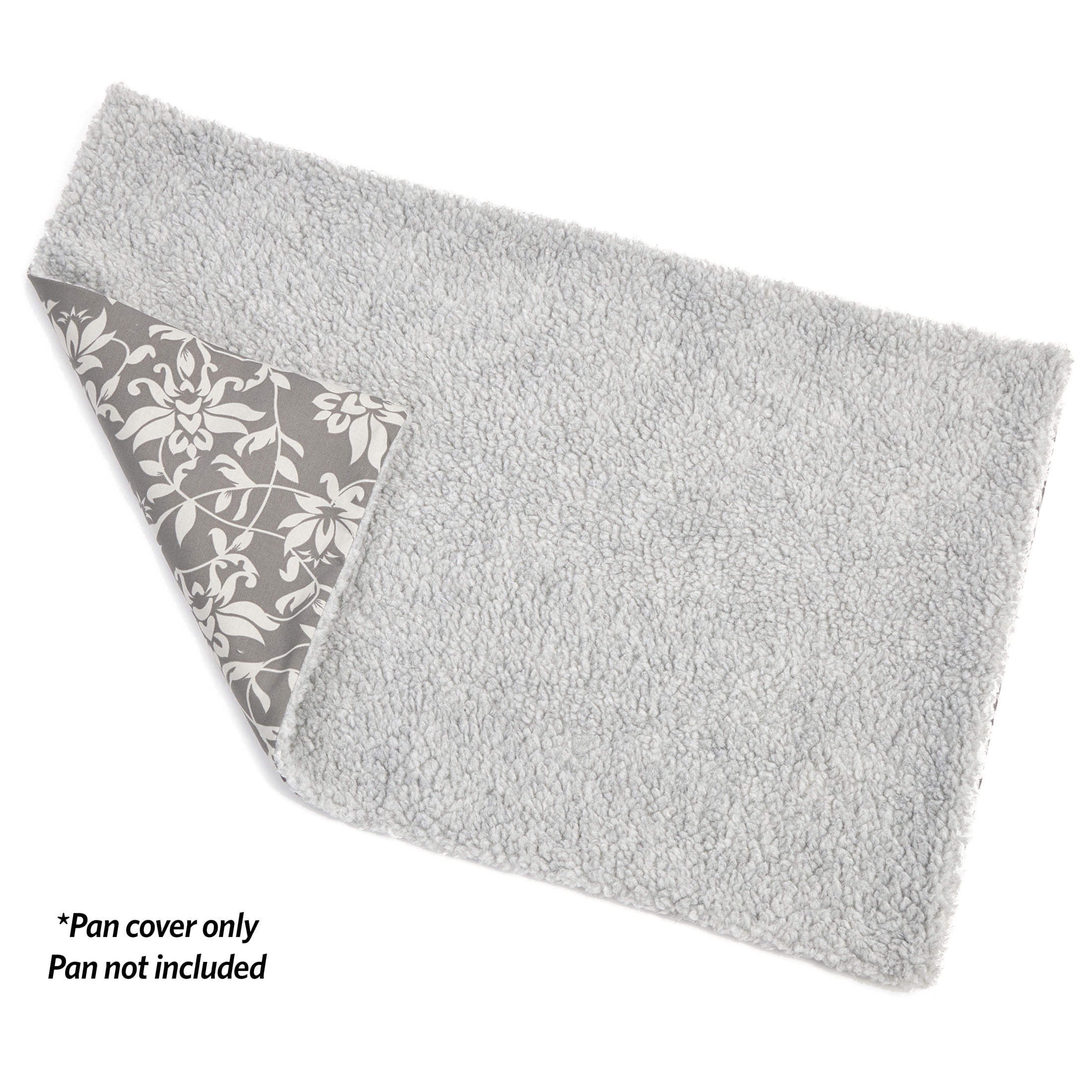 MidWest Homes for Pets QuietTime Reversible Dog Crate Pan Cover, 30 inch, Fleece, Gray Floral