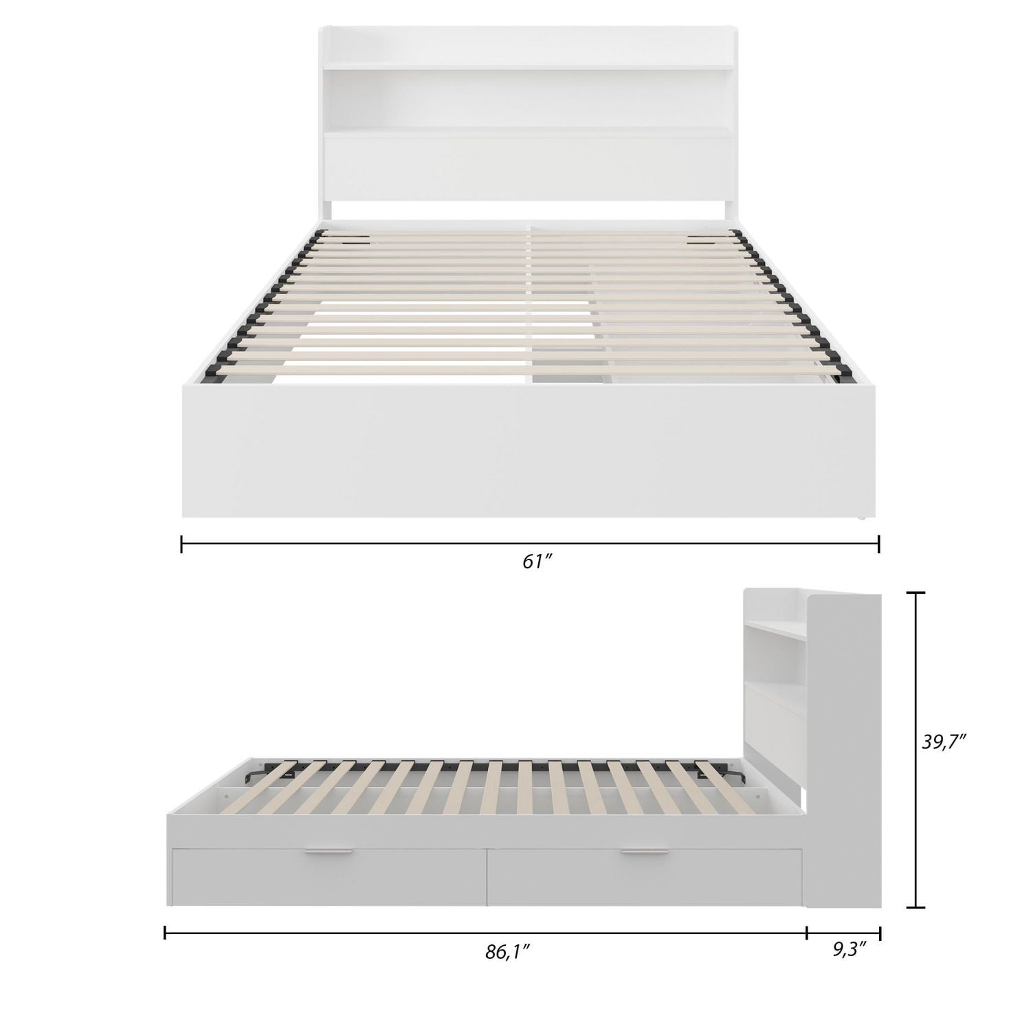 Nexera Hunter Platform Bed with Headboard