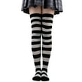thumbnail image 1 of Xiao Hua 1 par de calcetines por encima de la rodilla, hasta la rodilla, para mujer, para cosplay, uso diario, color gris., 1 of 2
