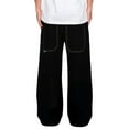 thumbnail image 4 of Victorious Men's Ultra Baggy Y2K Wide-Leg Denim Jeans DL981 Black 2832, 4 of 5