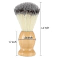 thumbnail image 2 of Mens Shaving Brush Hardwood Handle Luxury Professional Hairdressing Tools 2 Pack Yl, 2 of 5