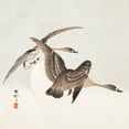 thumbnail image 2 of Koson, Ohara 20x20 White Modern Wood Framed Museum Art Print Titled - Geese and Full Moon, 2 of 4