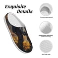 thumbnail image 5 of Lsque Romantic Flower Astronaut Couple Pattern Womens Comfort Cotton on Scuff With Memory Foam and Anti-skid Sole Slipper-44/45, 5 of 7