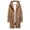Khaki, variant on Men's Warm Hooded Cardigan Sweaters Plus Size Mid-length Knitted Outerwear Coat 2024 Long Sleeve Sweater Jacket with Pockets