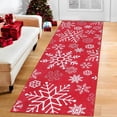 thumbnail image 2 of Hasoo Christmas Indoor Home Decor Area Rug Washable 2' x 6' Modern Rug for Living Room Dining Room, Red, 2 of 5