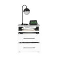 thumbnail image 4 of Canddidliike Nightstand with 2 Drawers, Open Wood Shelf Side Table for Bedroom/Living, White, 4 of 7