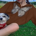 thumbnail image 4 of PENGXIANG Women Butterfly Hoodies Pullover Zip Up Sweatshirt Drawstring Jackets, 4 of 6