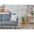 thumbnail image 2 of Polka Dot White & Gray Cotton Decor Accent Throw Pillow, 18" x 18", 2 of 5