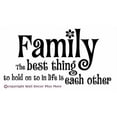 thumbnail image 3 of Family the Best Things to Hold to in Life Is Each Other Wall Sticker Vinyl Saying Quote Decal 23x12-Inch Black, 3 of 3