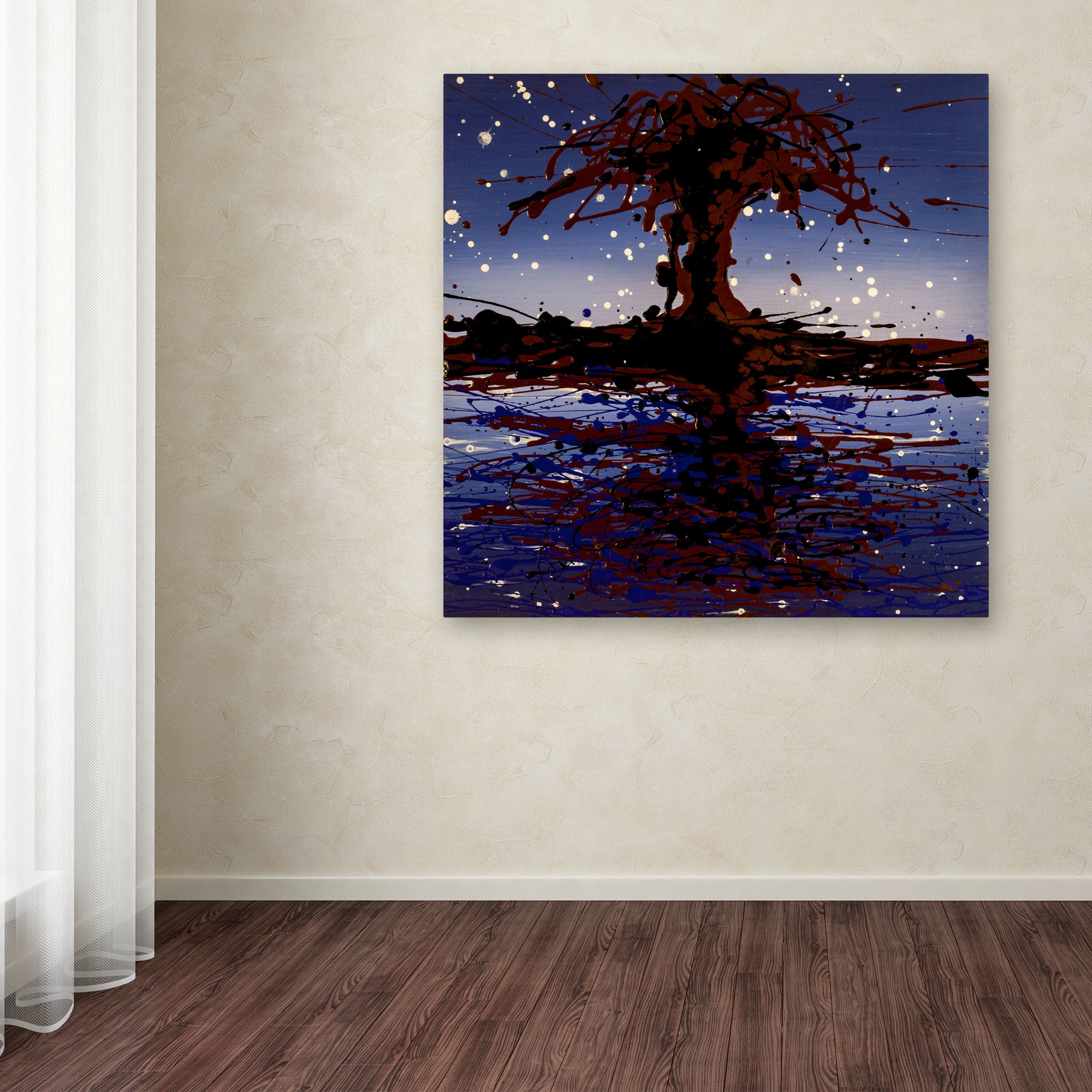 Trademark Fine Art "Lake Tree" Canvas Art by Roderick Stevens