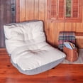 thumbnail image 5 of Big Joe Roma Bean Bag Chair, Oat Sherpa and Graphite, Vegan Suede, 3 feet, 5 of 8