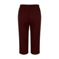 thumbnail image 5 of Red Women's Casual Pants, Women'S Non Drawstring Pocket Floral Cotton Linen Casual Pants,Women's Casual Pants 3XL, 5 of 5