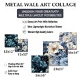 thumbnail image 4 of Designart "Moody Ephemeral Noir" Floral Wall Art Set Of 5 - Blue Cottage Living Room Metal Art Set, 4 of 6