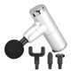 thumbnail image 3 of Mini pistola de masaje portátil ajustable dolor muscular fatiga revive Fitness masajeador plateado blanco, 3 of 12