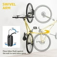 thumbnail image 3 of Swivel Bike Wall Mount, Bike Hangers for Garage, Space-Saving Vertical Bike Rack, Sturdy Bike Storage Rack Holds Up to 66lbs, Easy to Install, 2 Pack, 3 of 11