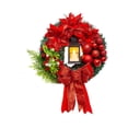 thumbnail image 3 of Guirnalda navideña artificial, accesorios para fotografías, decoraciones navideñas con luz LED de vela, decoración para puerta de entrada para estante 30 centímetros, 3 of 8