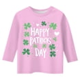 thumbnail image 4 of LUOGENLI Shirts Kids St. Paddy's Day Printed 3/4 Quarter Sleeve T Shirt Tops Peplum Casual Shirts for Girls 5T Crop Tops for Girls 12-14 3-4 Years, 4 of 4