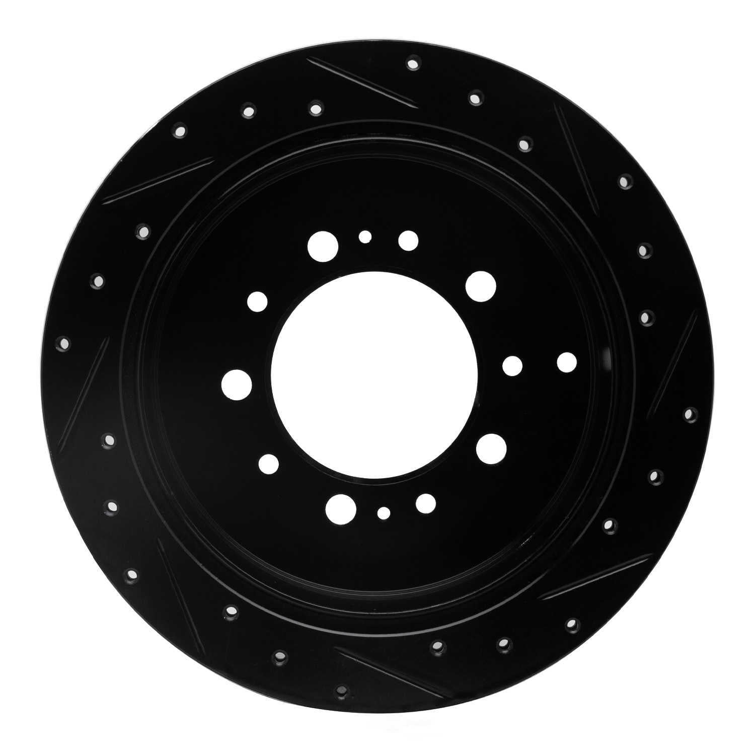 Dynamic Friction Company 633-76137L DFC Brake Rotor - Drilled And Slotted - Black