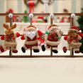 thumbnail image 2 of 4Pcs Merry Christmas Ornaments, Christmas Tree Accessories Santa Claus Bear Snowman Elk Fabric Toy Doll Hang Decorations Home Décor, 2 of 8