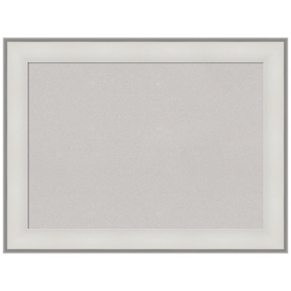 Amanti Art Grey Cork Board Framed Imperial White Bulletin Board 33 in. x 25 in.