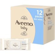 AVEENO Baby Daily Care Wipes - Cleanse Gently and Efficiently - Baby Wipes - Baby Essentials - 72 Wipes, Pack of 12 864 Wipes in Total