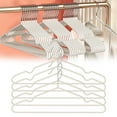 thumbnail image 2 of 5-Pack of Fabric-Wrapped Metal Hangers Features a Strong Metal Frame,Soft Fabric Coating,Non-Slip Design,preventing Damage,and Providing Secure,Space-Saving Garment Storage. (White), 2 of 8