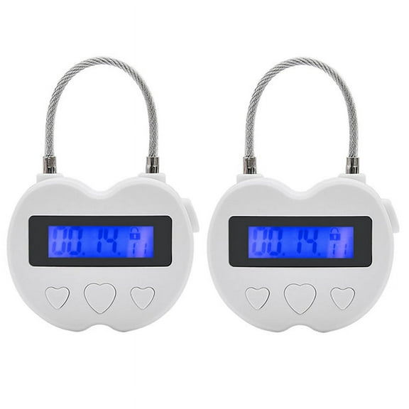 2X Smart Time Lock LCD Display Time Lock Multifunction Electronic ,Waterproof USB Rechargeable