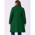 thumbnail image 4 of DARING DIVA Women's Plus Size Long Sleeve Utility Overcoat 3X Dark Green, 4 of 6