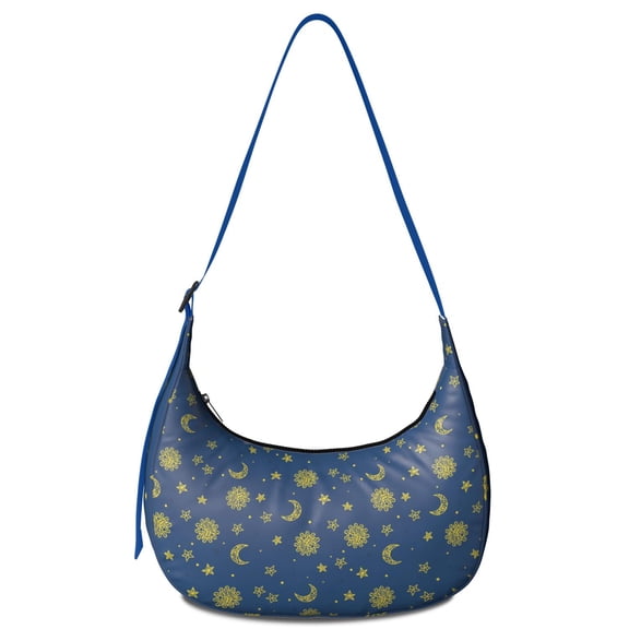Star Constellation Adjustable Strap Crossbody Bag Lightweight Nylon Space Galaxy Astronaut Planet Starry Night Cosmos Outer Space Cute Celestial Design