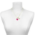 thumbnail image 2 of Delight Jewelry Resin Hot Pink Flamingo - Large Goldtone Crystal Initial - L - Charm Necklace, 17.5"+2", 2 of 4