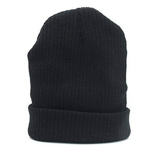 ibiky Military Watch Cap GSA Compliant Beanie Cap Winter Woolly Hat Outdoor Soft Warm (Black)