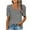Gray, variant on Women's Plus Size Short Sleeve Summer Printed V-Neck T-Shirt