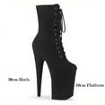 thumbnail image 4 of Women's 20CM Suede Sexy High Heel Dance Boots Round Toe Pole Boots Model Catwalk 10cm Platform LYP, 4 of 6