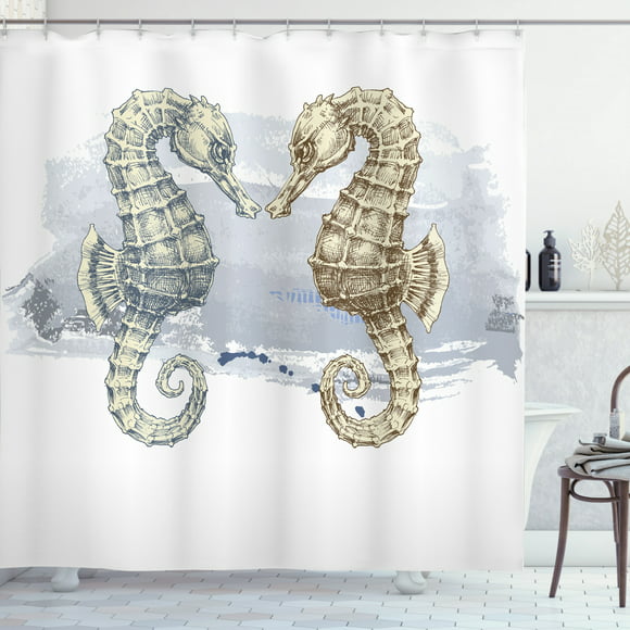 Seahorse Shower Curtains, Seahorse Shower Curtain Set