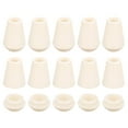 thumbnail image 1 of Unique Bargains 20Pack Plastic Cord Lock Bell End Stopper Cord End Lock Rope Fastener, Beige, 1 of 5