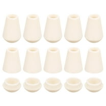 Uxcell 20Pack Plastic Cord Lock Bell End Stopper Cord End Lock Rope Fastener, Beige