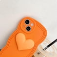 thumbnail image 2 of for iPhone Case,Cute Water Wave Shape Frame 3D Love Heart Camera Lens Protection Soft Shockproof Phone Case (Black,iPhone 14), 2 of 5