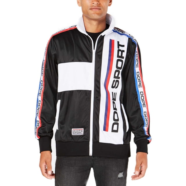 DOPE Veste de Survêtement d'Entraînement à Blocs de Couleur pour Homme (Noir, P)