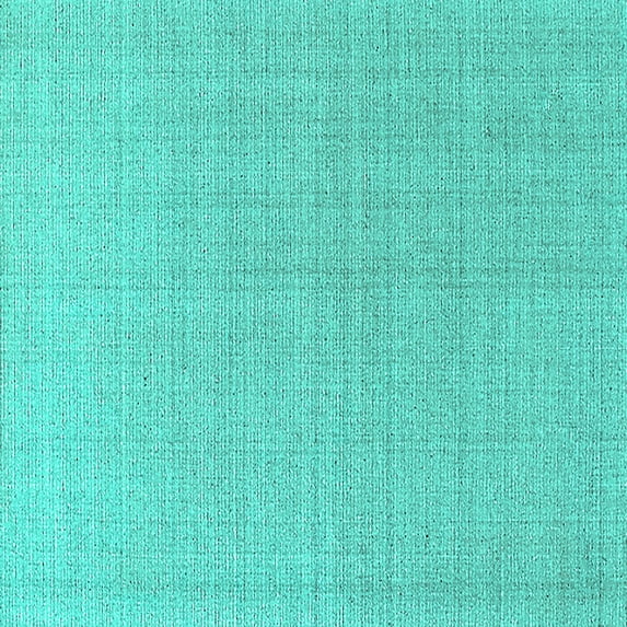 Ahgly Company Machine Washable Indoor Square Oriental Turquoise Blue Industrial Area Rugs, 3' Square