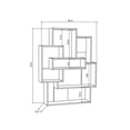 thumbnail image 7 of Ada Home Decor Furniture Multiple Tier Open Shelf White Oak Bernard Modern Bookcase, 7 of 7