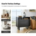 thumbnail image 5 of Modern Black 2 Drawers End Table with Charging Station RotatingTable, 5 of 9