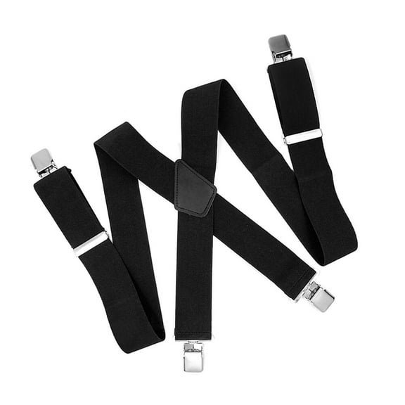 DECOMELODY 1Pack Heavy Duty Suspenders for Men Pant Waist Tightener 90x15.7x0.08in Adjustable Elastic Metal