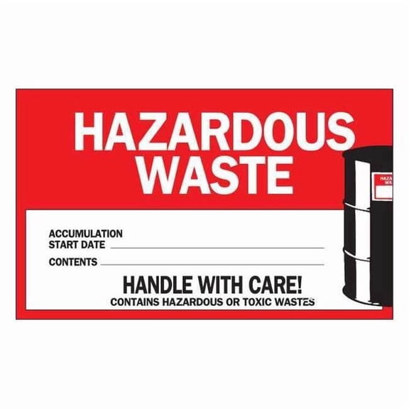 Brady DOT Handling Label, Vinyl, 6" W, 4" H 121064