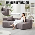 thumbnail image 5 of Newest Curved Modular Chenille Sectional Sofa with Piano Key Design and No Assembly,Grey, 5 of 5