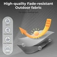 thumbnail image 3 of Alpha Joy 13x6.5ft Double-Sided Extra Large Outdoor Patio Market Rectangle Umbrella with Crank Handle, Smoky Gray, 3 of 6